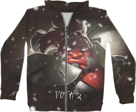 Unisex Zip-through Hoodie 3D - Dota Axe - Mfest