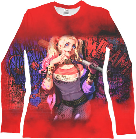 Women's Longsleeve Shirt 3D - Харли Квинн - Mfest