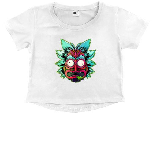 Kids' Premium Cropped T-Shirt - Рик и Морти New - Mfest