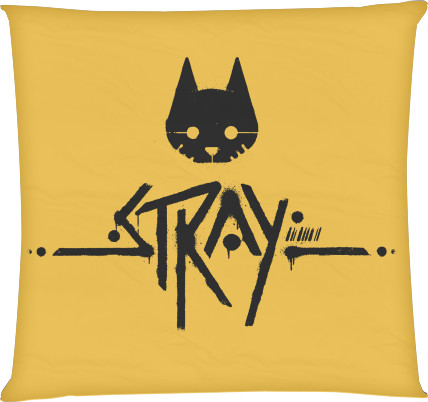 Square Throw Pillow - stray 2 - Mfest