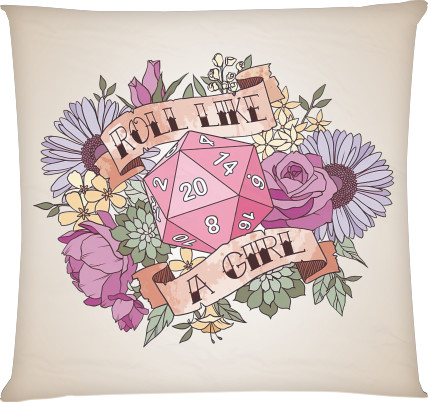 Square Throw Pillow - Dnd d20 - Mfest