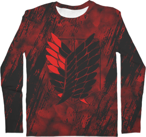 Men's Longsleeve Shirt 3D - Атака Титанов Неоновый 2022 - Mfest