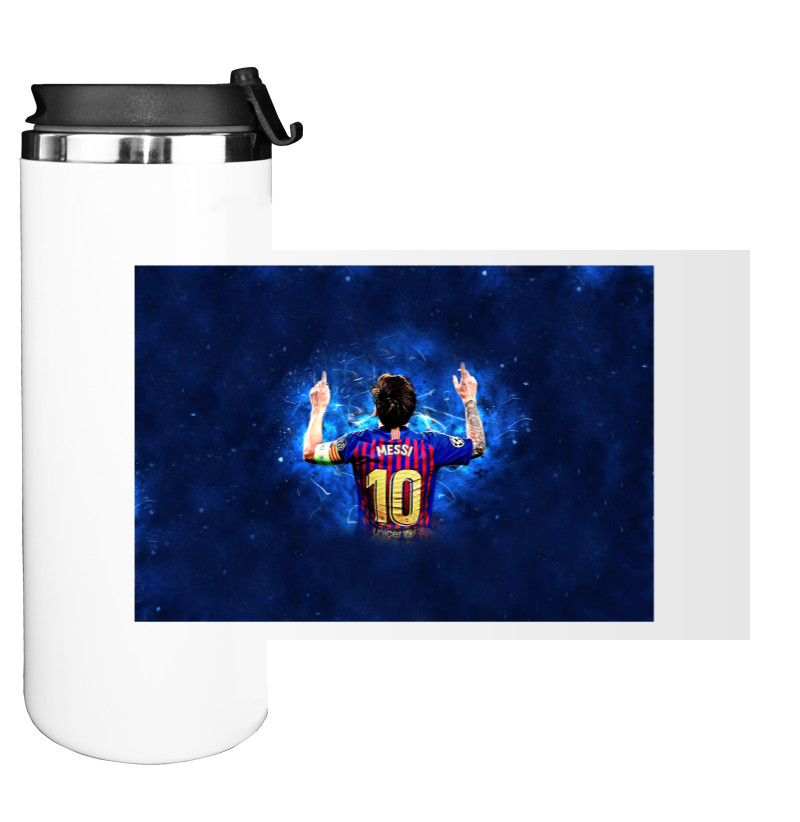 Water Bottle on Tumbler - Messi Art - Mfest