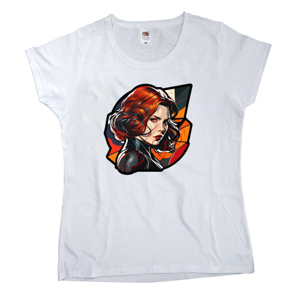 Women's T-shirt Fruit of the loom - Black Widow Mosaic Style - Mfest