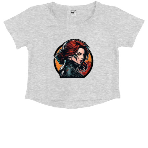 Kids' Premium Cropped T-Shirt - Formidable Black Widow - Mfest