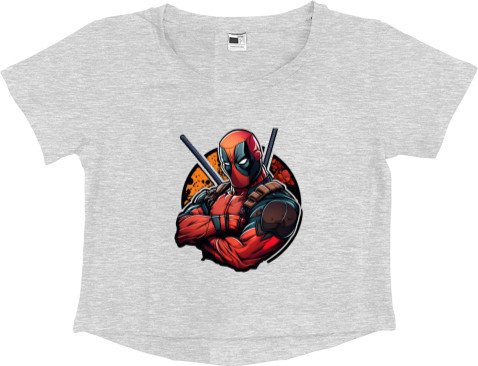 Women's Cropped Premium T-Shirt - Classic Deadpool - Mfest