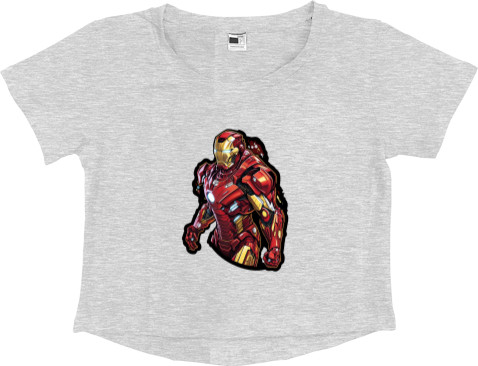 Women's Cropped Premium T-Shirt - Iron Man Mark III - Mfest