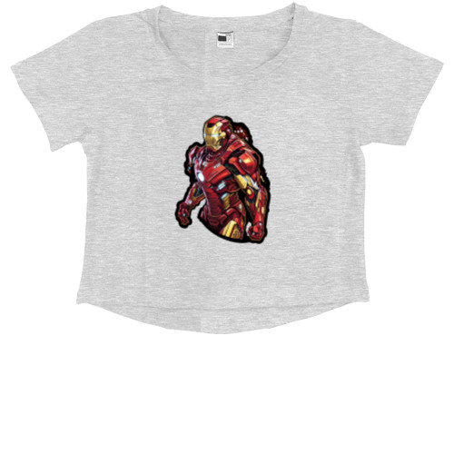 Kids' Premium Cropped T-Shirt - Iron Man Mark III - Mfest