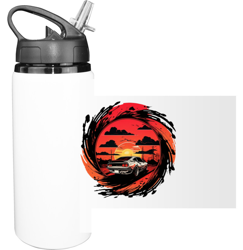 Sport Water Bottle - Ferrari at sunset - Mfest