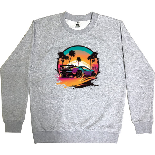 Men’s Premium Sweatshirt - Lamborghini Synthwave - Mfest