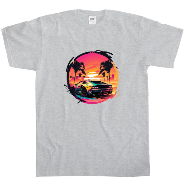 Men's T-Shirt Fruit of the loom - Lamborghini Retrowave - Mfest