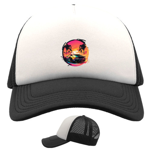 Авто - Kids' Trucker Cap - Lamborghini Retrowave - Mfest