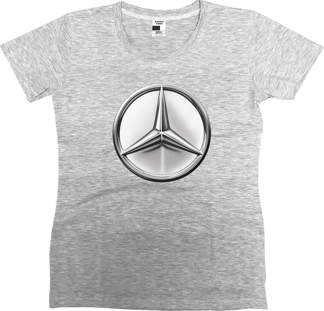 Women's Premium T-Shirt - Mercedes Benz Logo Metallic - Mfest