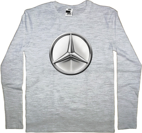 Men's Longsleeve Shirt - Mercedes Benz Logo Metallic - Mfest