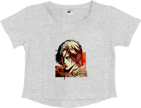 Women's Cropped Premium T-Shirt - Attack on Titan Levi Ackerman - Mfest