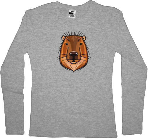 Women's Longsleeve Shirt - Capybara "Capyface" - Mfest