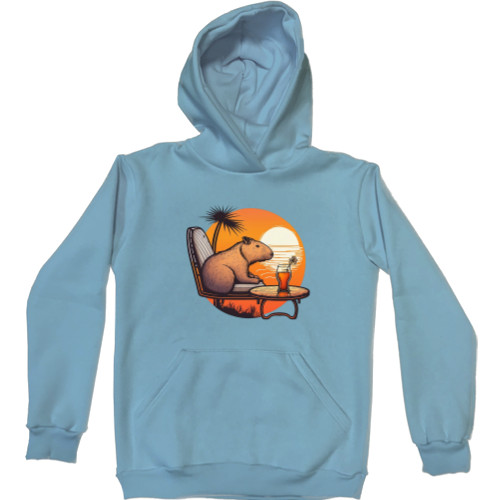 Unisex Hoodie - Capybara on vacation - Mfest