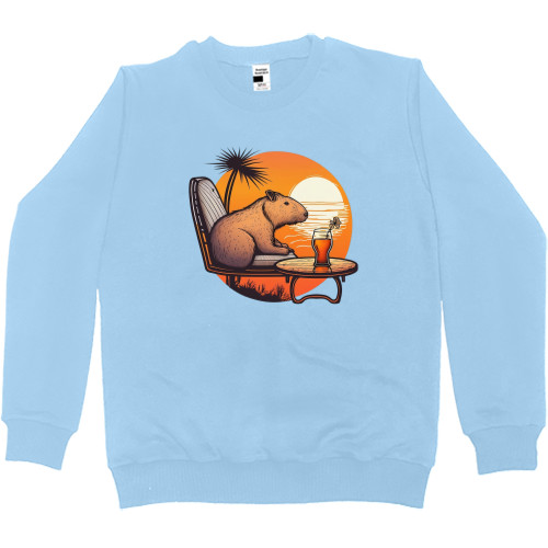 Kids' Premium Sweatshirt - Capybara on vacation - Mfest