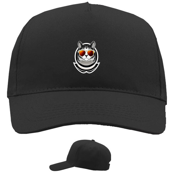 Baseball Caps - 5 panel - Cool cat in glasses - Mfest