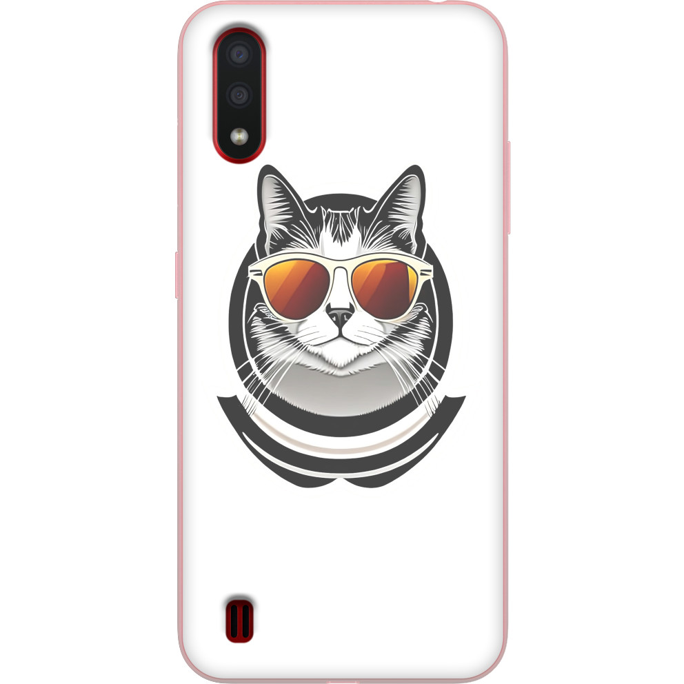 Чехол Samsung - Cool cat in glasses - Mfest