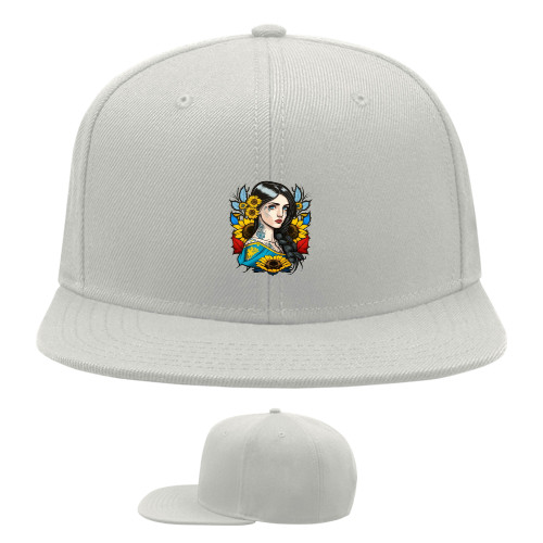 Snapback Baseball Cap - Charming Ukrainian girl with flowers - Mfest