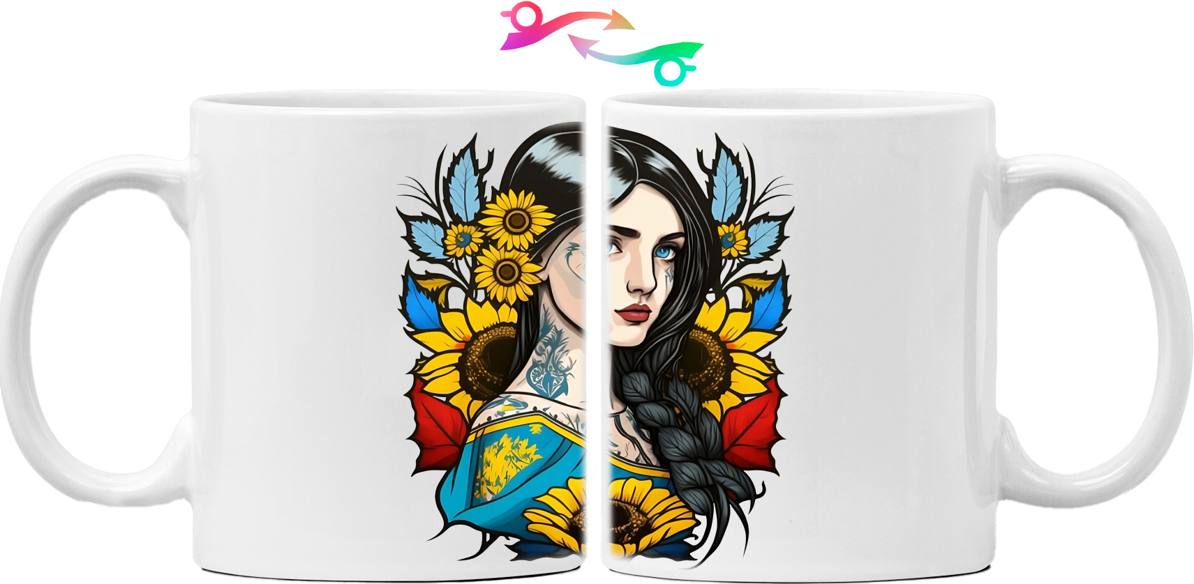 Mug - Charming Ukrainian girl with flowers - Mfest