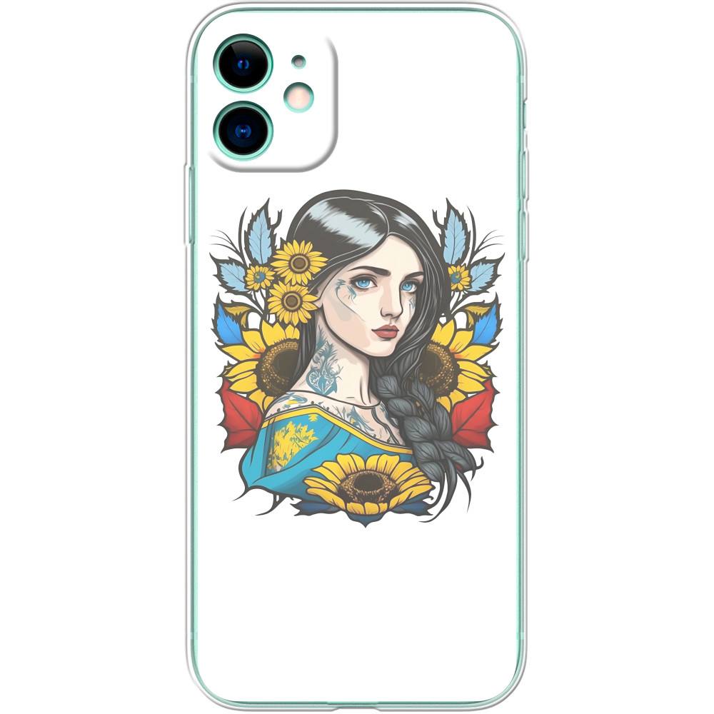 iPhone Case - Charming Ukrainian girl with flowers - Mfest