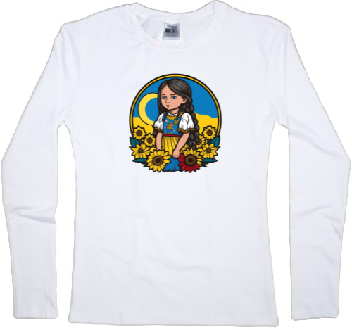 Women's Longsleeve Shirt - Cute Ukrainian girl - Mfest