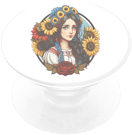 PopSocket - Ukrainian girl with sunflowers - Mfest