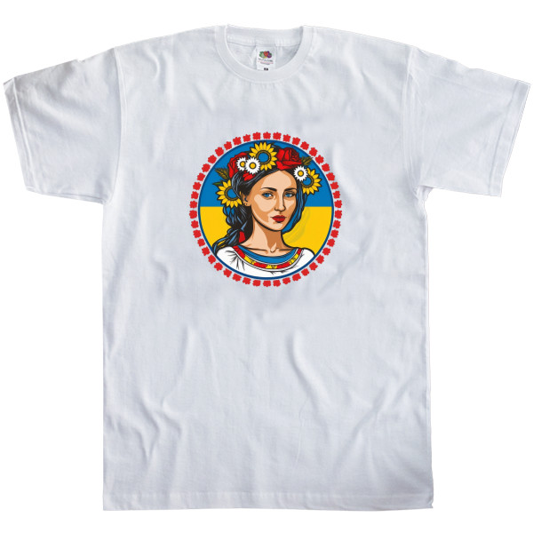 Kids' T-Shirt Fruit of the loom - Ukrainian girl in a wreath - Mfest