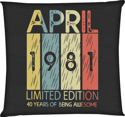 Square Throw Pillow - April 1981 - Mfest