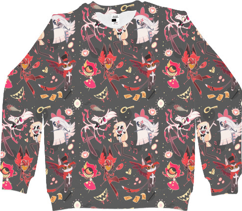 Kids' Sweatshirt 3D - Hazbin hotel pattern - Mfest