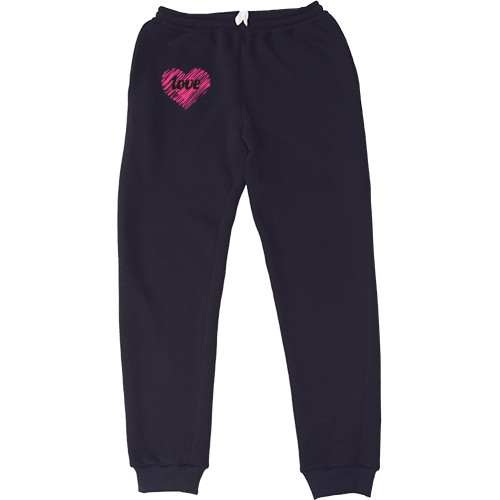 Women's Sweatpants - Love pink Heart - Mfest