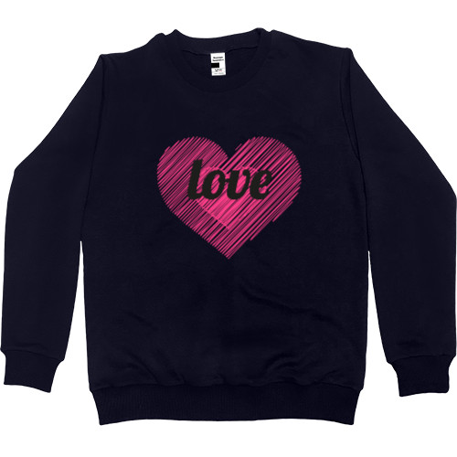 Men’s Premium Sweatshirt - Love pink Heart - Mfest