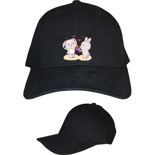 Kids' Baseball Cap 6-panel - Влюбленные зайчики - Mfest