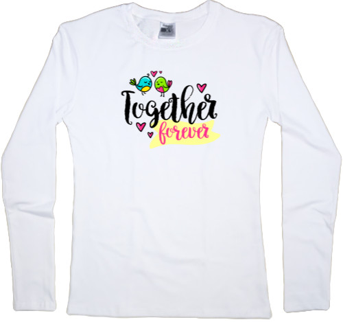 Women's Longsleeve Shirt - Together forever birds - Mfest