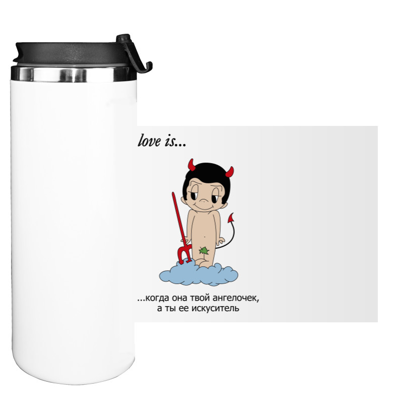 Water Bottle on Tumbler - Love is когда она твой ангелочек - Mfest