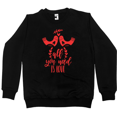 Men’s Premium Sweatshirt - All you need is love birds - Mfest