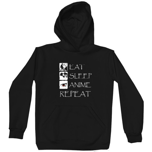 Kids' Premium Hoodie - Eat Sleep Anime repeat - Mfest