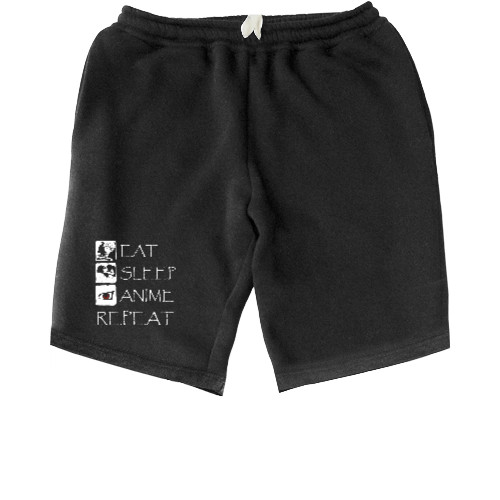 Men's Shorts - Eat Sleep Anime repeat - Mfest