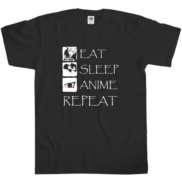 Kids' T-Shirt Fruit of the loom - Eat Sleep Anime repeat - Mfest