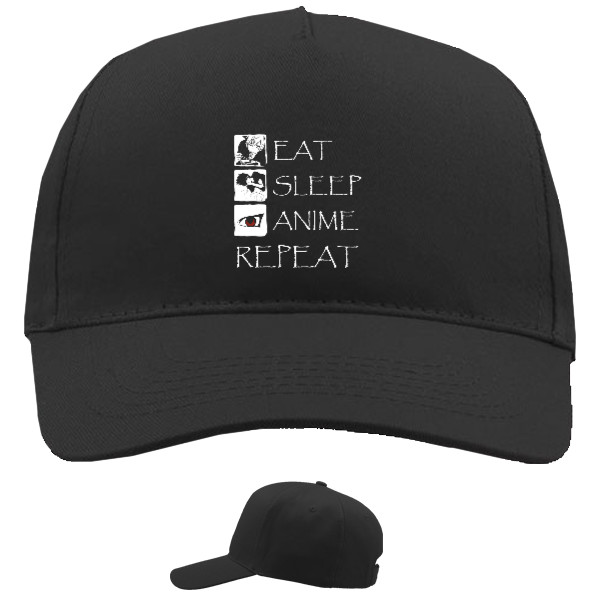 Baseball Caps - 5 panel - Eat Sleep Anime repeat - Mfest