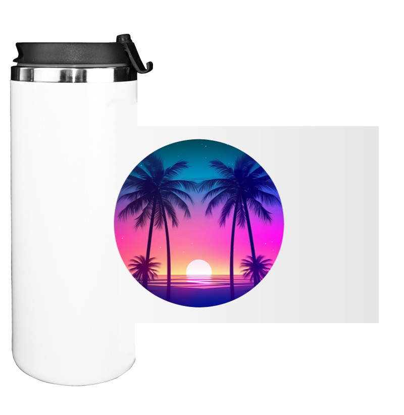 Water Bottle on Tumbler - Palm Beach  Neon Dawn - Mfest