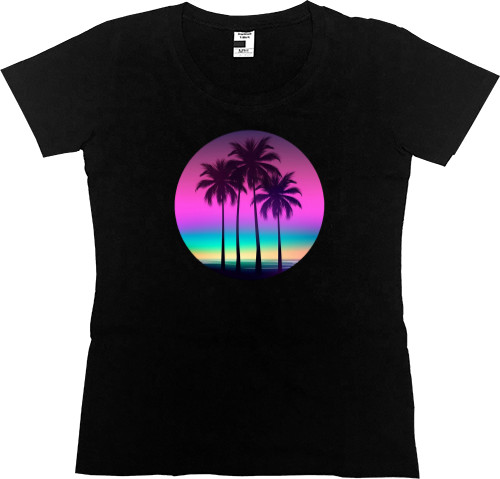 Women's Premium T-Shirt - Palm Beach  Soft Shades - Mfest