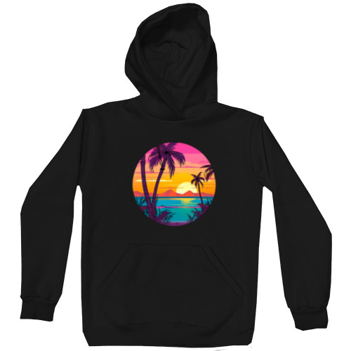 Kids' Premium Hoodie - Palm Beach  Bright Sunrise - Mfest