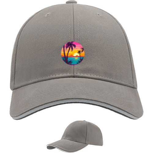 Sandwich Baseball Cap - Palm Beach  Bright Sunrise - Mfest