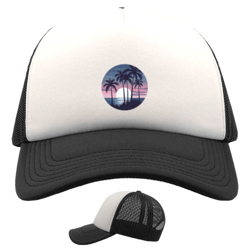 Kids' Trucker Cap - Palm Beach  Sunset - Mfest