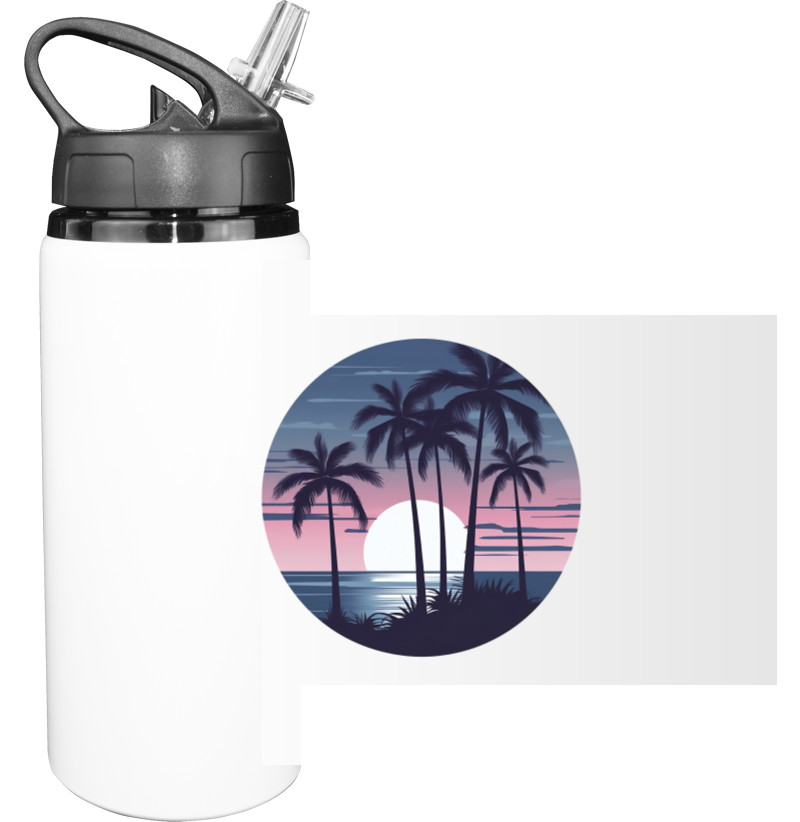 Sport Water Bottle - Palm Beach  Sunset - Mfest