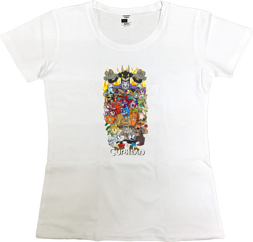 Women's Premium T-Shirt - Cuphead bosses - Mfest