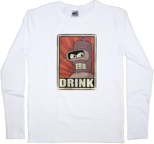 Futurama / Футурама - Kids' Longsleeve Shirt - Бендер. Выпей - Mfest